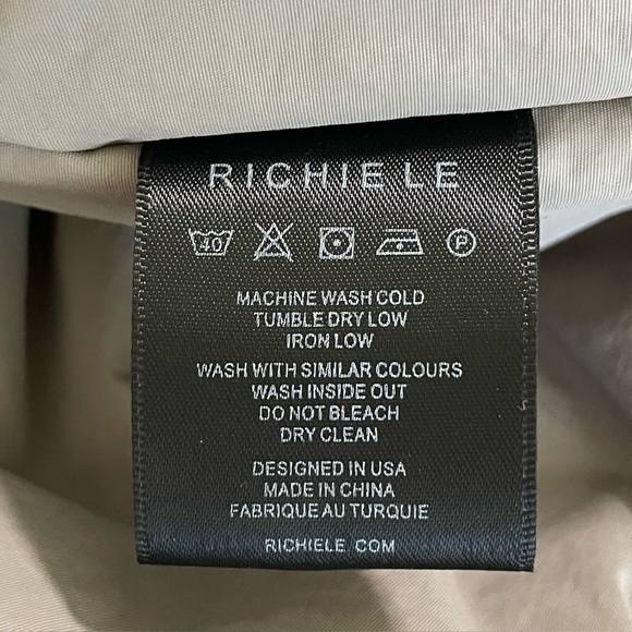 NWT Richie Le Nylon Half Zip Puffy Jacket Chalk Taupe Grey XL - Picture 11 of 12